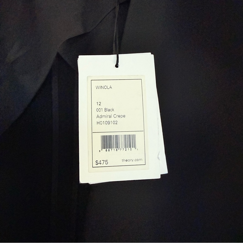 NEW Theory Winola Black Admiral Crepe Blazer - Picture 6 of 8